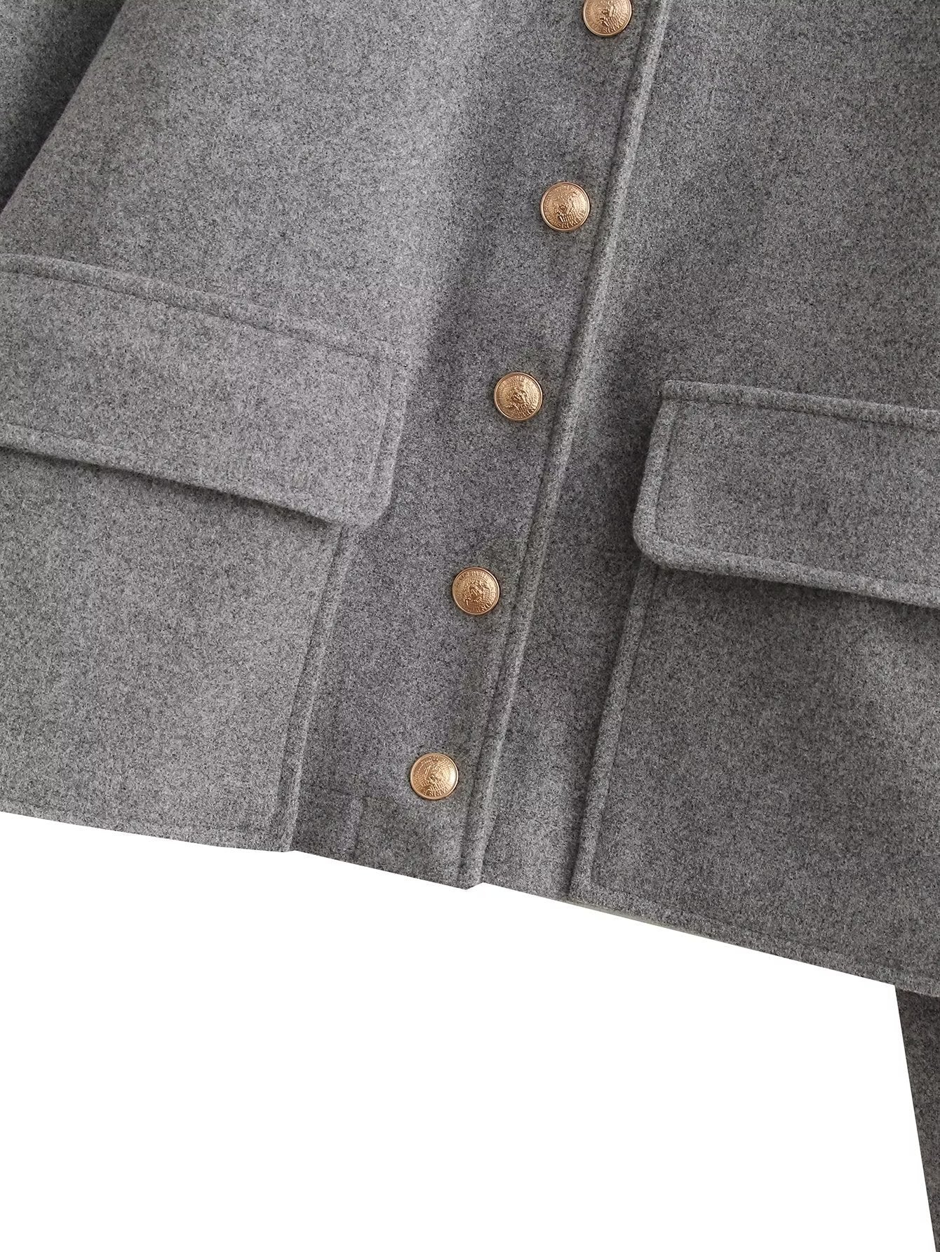 Chemise courte en tweed de style classique français