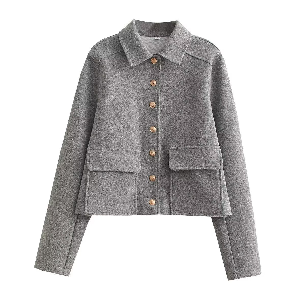 Chemise courte en tweed de style classique français
