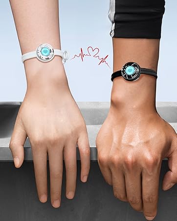 Bracelet connecté vibrant couple détection intelligente Soleil-Lune