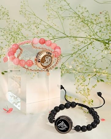 Bracelet connecté vibrant couple détection intelligente Soleil-Lune