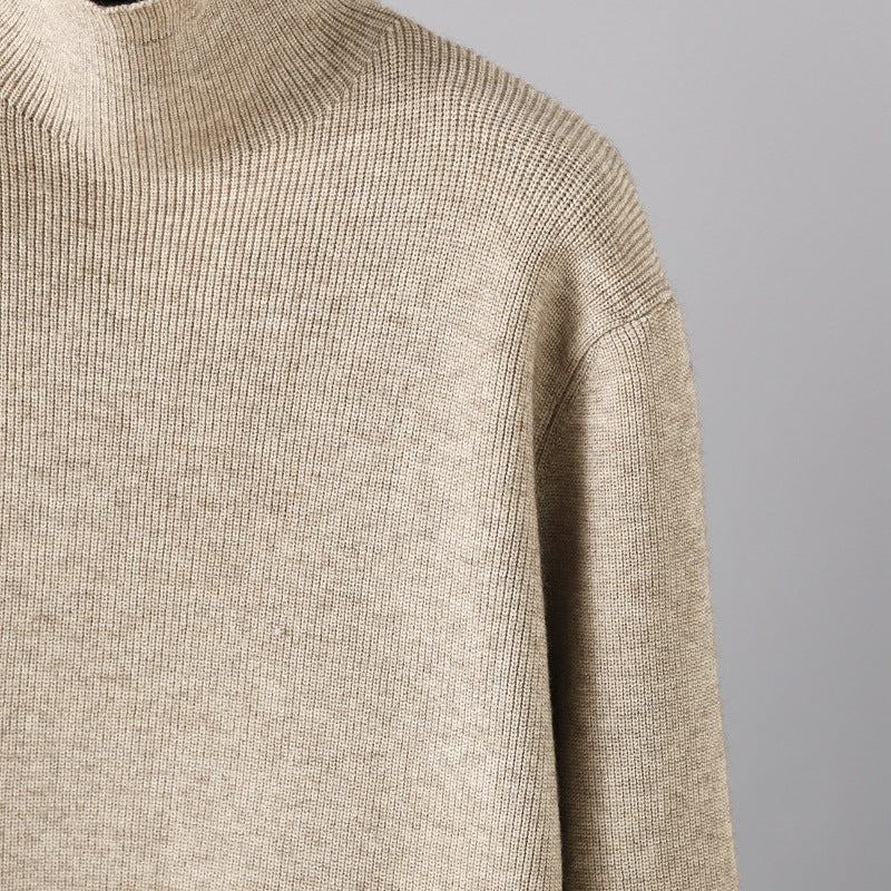 Ensemble Pull Col Roulé et Pantalon Large en Maille