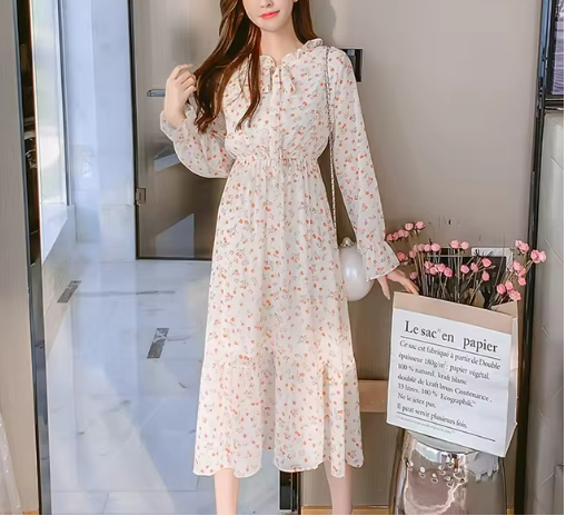Robe Fleurie en Mousseline - Élégance et Légèreté 1