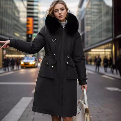 Parka Femme Manteau Long en Coton Veste Trench Coat