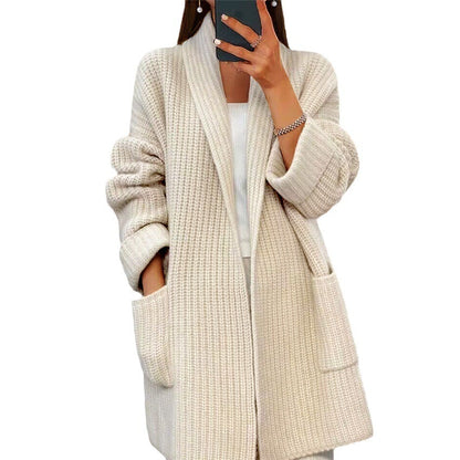 Manteau cardigan à poches larges