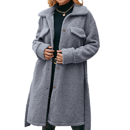 "Trench-Coat en Peluche Élégant – Style Intemporel et Confort Inégalé